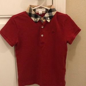 Burberry kids Red polo